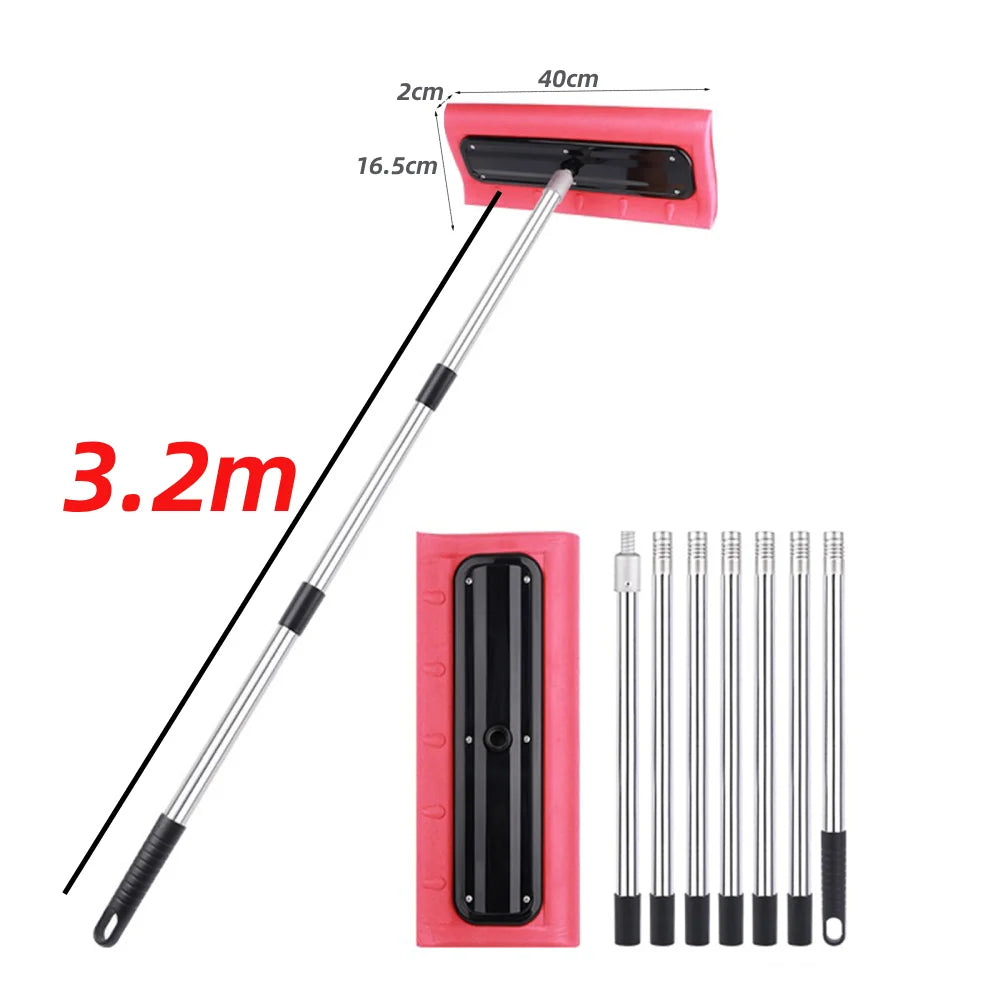 2-4m Snow Roof Rake with No-Scratch Head Foam Snow Broom Winter Snows Removal Tool Time Saving For Windshields Solar Panels