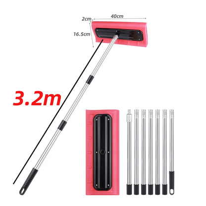 2-4m Snow Roof Rake with No-Scratch Head Foam Snow Broom Winter Snows Removal Tool Time Saving For Windshields Solar Panels