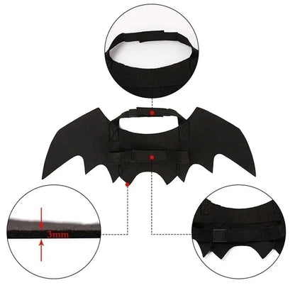 Halloween Cute Pet Clothes Black Bat Wings Harness Costume Cosplay Cat Kitten Dog Puppy Dress Kawaii Pet Clothes Party Gift