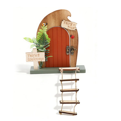 Dollhouse Mini Home Decorations Wood Fairy Elf Door Baby Room Wall Decoration Craft Ornaments Commemorative Tooth Box Baby Gift