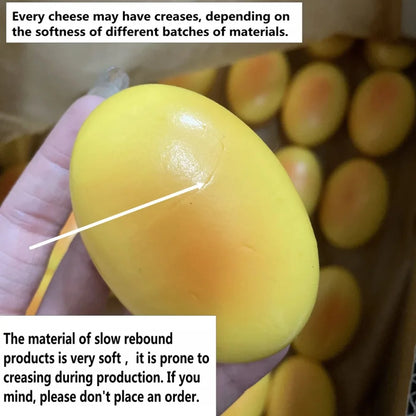 Squishy Cheese Cake Bread Squeeze Toys Stress Relief Slow Rising Sensory Fidget Toys for Kids and Adults Soft Squeeze Toys