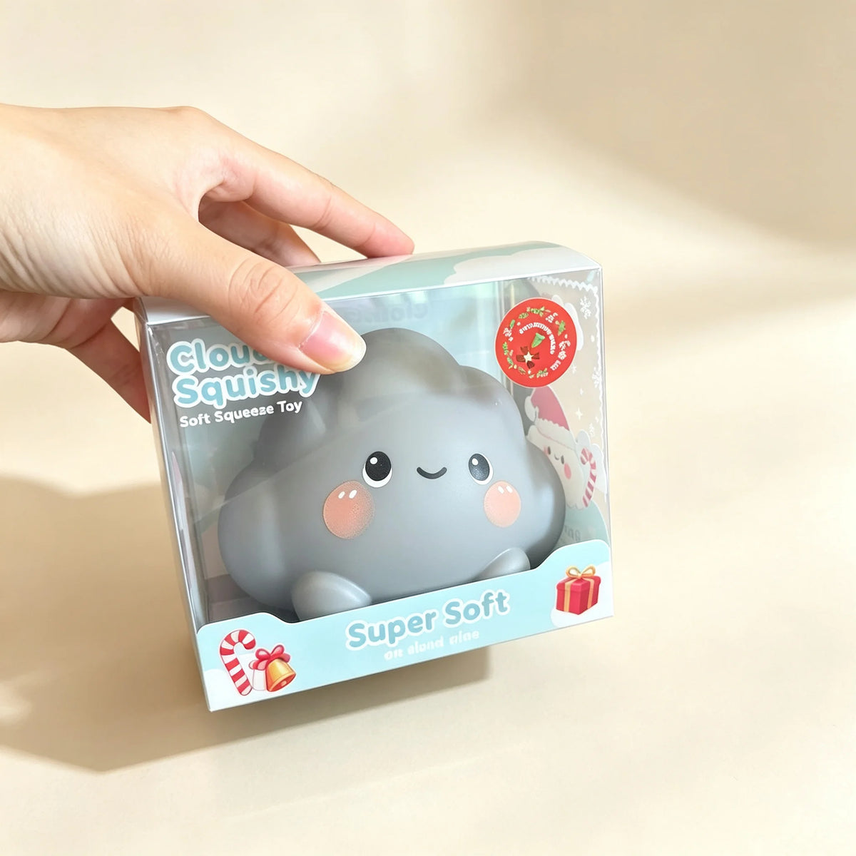 Squishy Cloud Shape Stress Relief Toy, Soft Silicone Sensory Fidget, Cute Kawaii Desk Decor for Adults