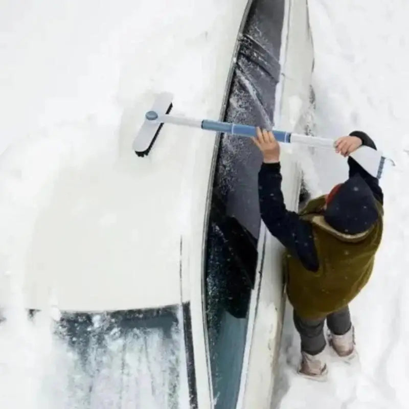 Essential Auto Frost and Snow Removal Tool; Scalable and Detachable Scraper with Brush; Anti-Freezing Ice Shovel