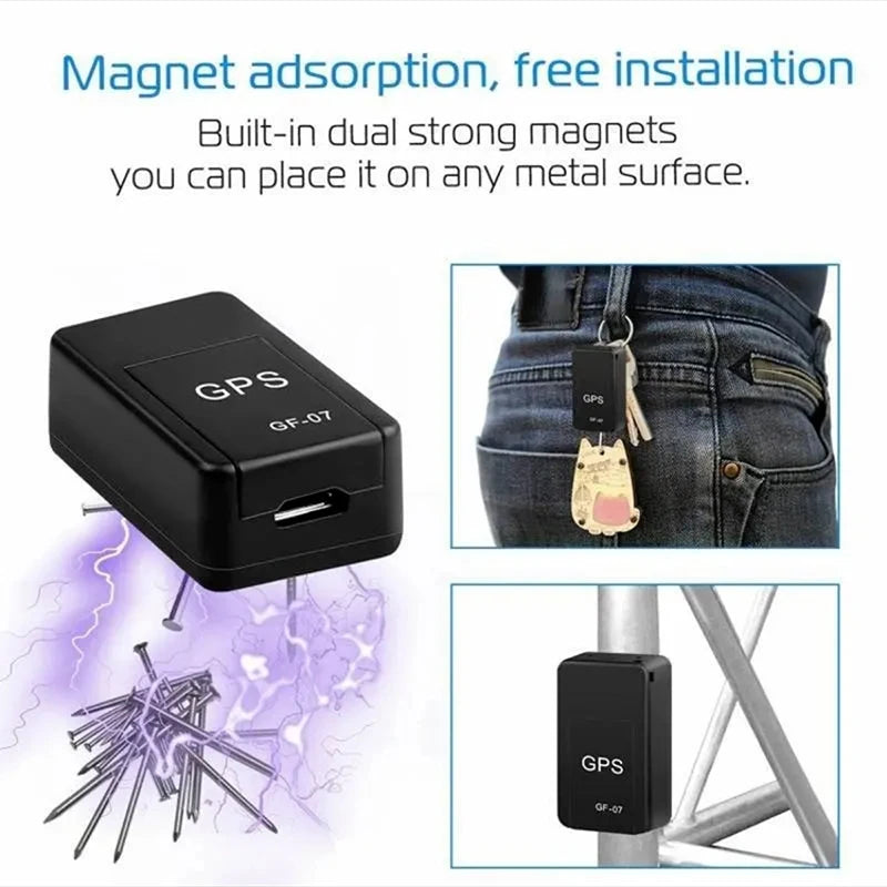 Mini Magnetic Gps Tracker Gf-07 for Car Real Time Tracking Anti-Lost Auto Locator Strong Magnetic Mount Sim Message Positioner