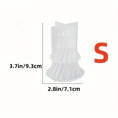Christmas Tree Candle Silicone Mold DIY Gypsum Cement Christmas Tree Shape Silicone Resin Mold