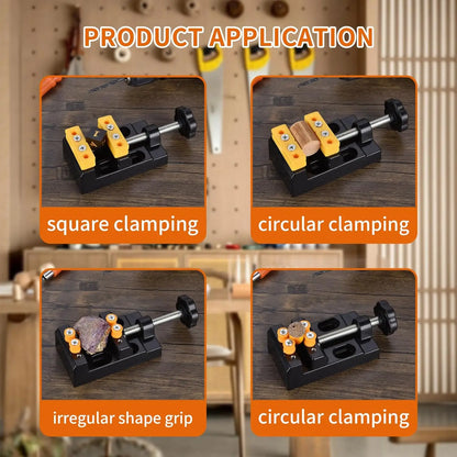 Mini Universal Flat Clamp with Parallel Table Pliers for Watch Repair, Sculpture Craftsmanship Jewelry DIY Carving Tools
