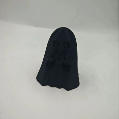 1 PCSCute Ghost Resin Statue With Middle Finger Spooky Halloween Decor For Shelf Mantel Coffee Table Display Home Party Ornament
