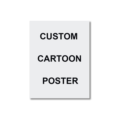 Custom Cartoon Style Portrait from Photo Personalized Cartoon Christmas Gift for Couples Family Kids - Unique Wall Art Poster