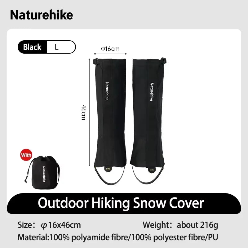 Naturehike Outdoor Trekking Snow Leggings Waterproof Snow Boot Shoe Cover Adjustable Warm Foot Cover Skiing Climbing Snowshoeing