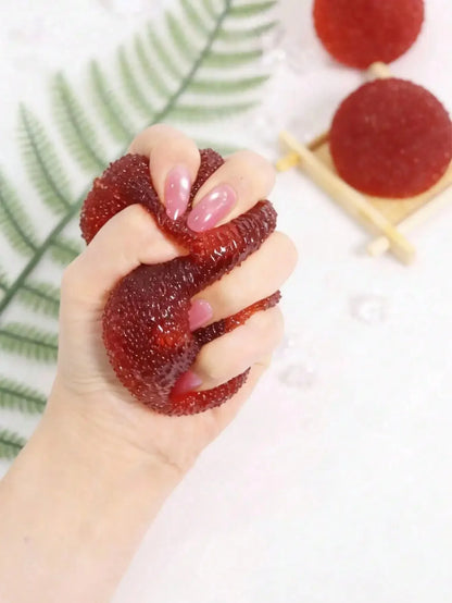 Slushy Bayberry Stress Ball Squishy Toy Shapeable Non-rebound Fidget Toys ASMR Slushy Squeeze Ball Anti Stress for Adults & Kids