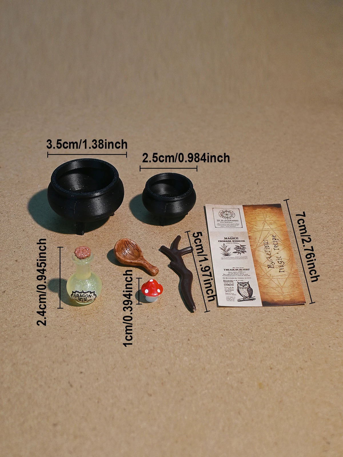 Miniature Magic Crucible Scene Decorations, Suitable for Model House Construction and Set-Up, 1/12 Dollhouse Model House Decoration Accessories, Photography Props, Micro-Landscape Decorations, Miniatures Decoration, Small Gif