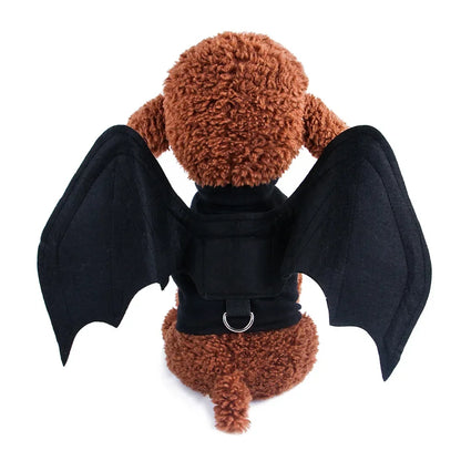Halloween Cute Pet Clothes Black Bat Wings Harness Costume for Halloween Cosplay Cat Dog Halloween Party for Pet Supplies