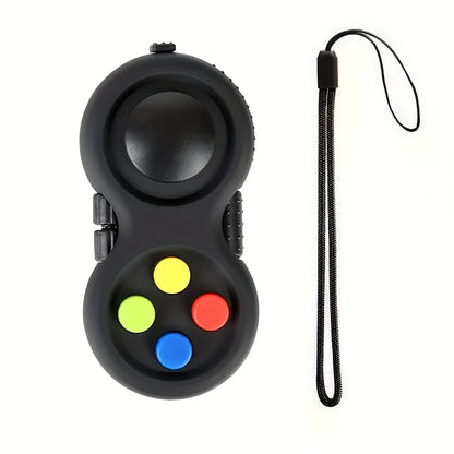 Fidget Pad with 8 Fidget Functions, Fidget Controller Stress Reducer, Toy Cube Relieves Stress and Anxiety