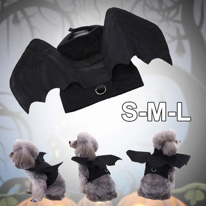 -Halloween Pet Costume - Cute Black Bat Wings Harness Costume For Cats And Dogs, Halloween Party Cosplay, Pet Supplies