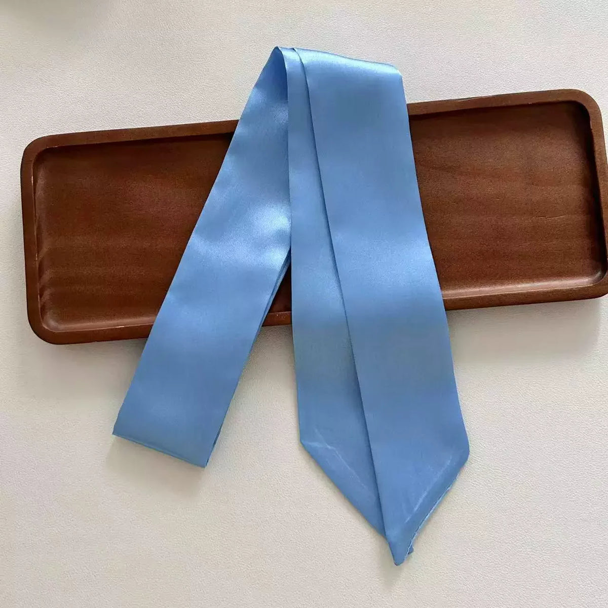 4.5x100cm Long Skinny Hair Scarf Women Imitation Silk Satin Headband Cute Neckerchief Solid Colors Ladies Fashion Bag Scarves