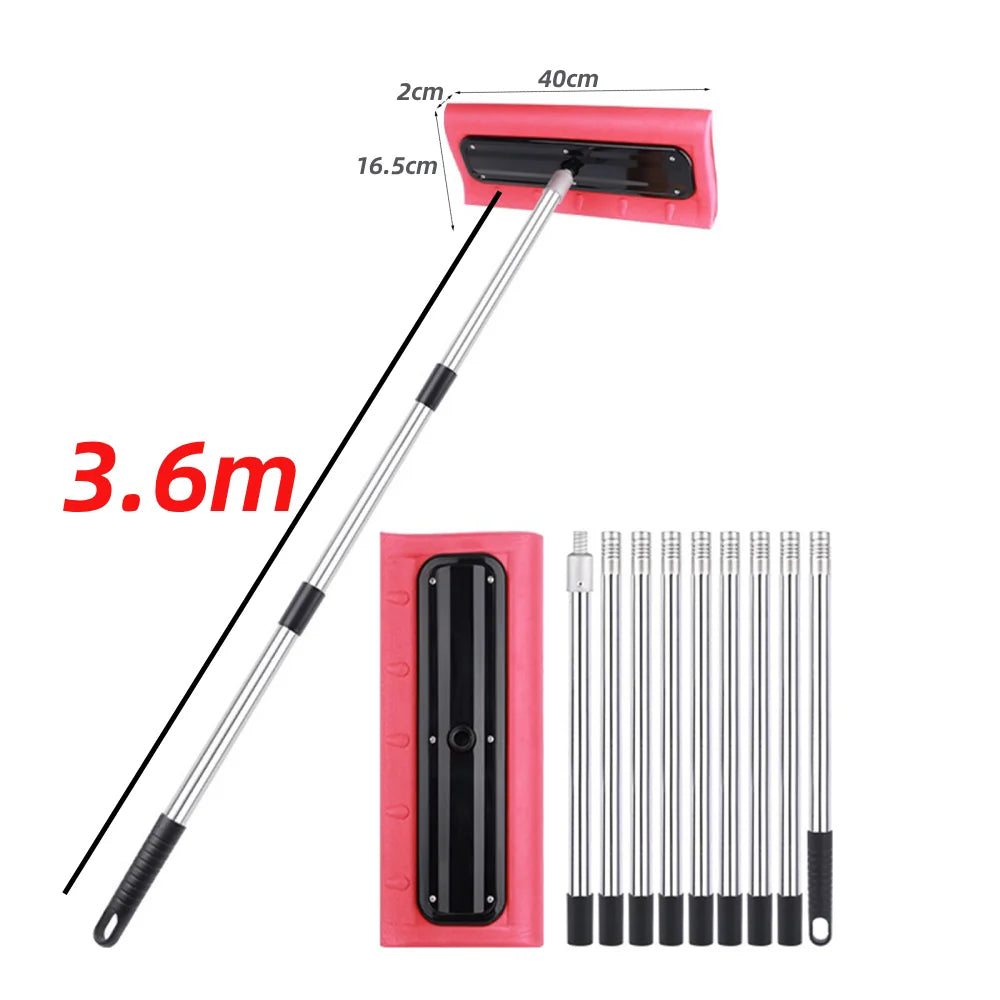2-4m Snow Roof Rake with No-Scratch Head Foam Snow Broom Winter Snows Removal Tool Time Saving For Windshields Solar Panels