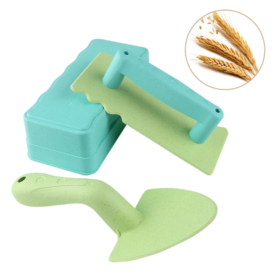 3 pieces of snow beach toy sand fun brick sand castle mold for winter and summer build snow outdoor children's birthday toy gift