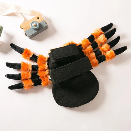 Halloween Cute Pet Clothes Red Eyed Spider Chest Back Transformation Costume Role Playing Cat Dog Halloween Party Pet Supplies