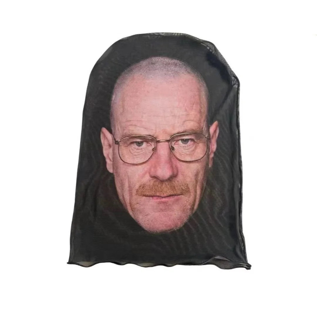 Cosplay 3D Printed Kanye Mask Stretch Mesh Full Face Mask Men Women Role Play Headdress Halloween Masquerade Balaclava Headdress