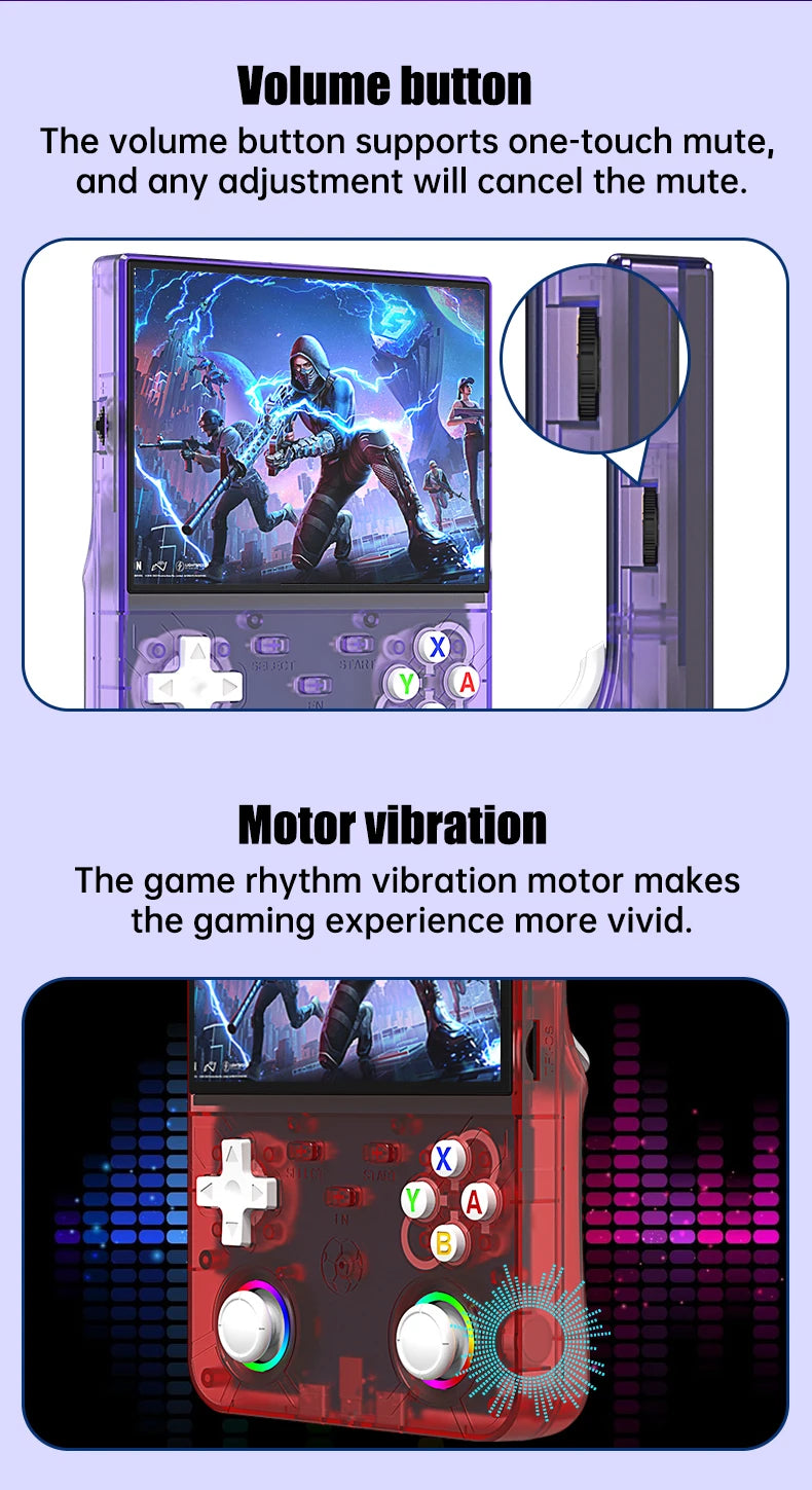 R36 Ultra X Retro Handheld Video Game Console Open Source Linux System with 4.5 Inch IPS Screen Portable Gaming Device