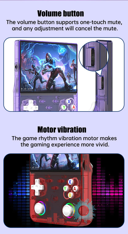 R36 Ultra X Retro Handheld Video Game Console Open Source Linux System with 4.5 Inch IPS Screen Portable Gaming Device