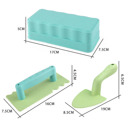 3 pieces of snow beach toy sand fun brick sand castle mold for winter and summer build snow outdoor children's birthday toy gift