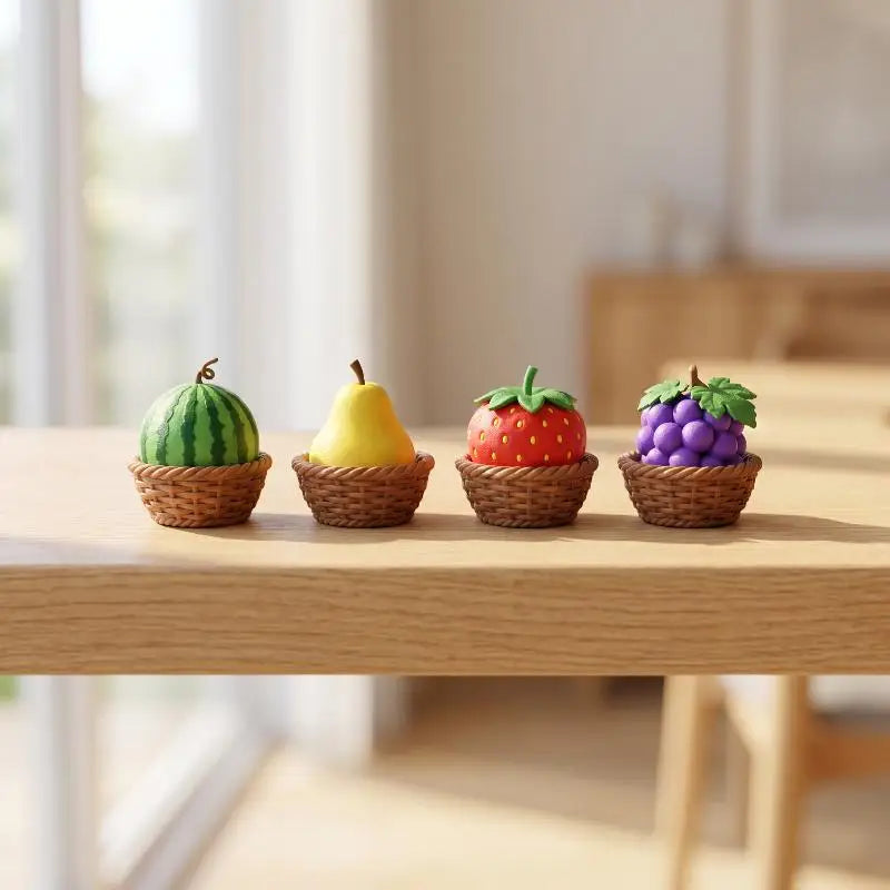 Fidget Clicker Decompression Toy 3D Printed Cute Fruit Shape Creative Anti-Stress Sensory Toy for Kids Adults Stocking Stuffer