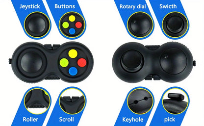Fidget Pad with 8 Fidget Functions, Fidget Controller Stress Reducer, Fidget Toy Cube Relieves Stress and Anxiety Relief Toys