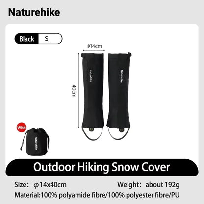 Naturehike Outdoor Trekking Snow Leggings Waterproof Snow Boot Shoe Cover Adjustable Warm Foot Cover Skiing Climbing Snowshoeing
