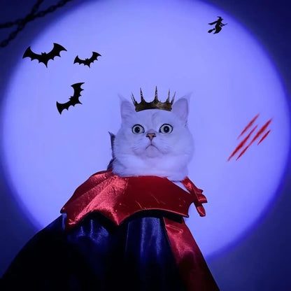 Halloween Cat Dog Vampire Cloak Costume Adjustable Pet Cape Costume Clothes, Halloween Pet Accessories Costumes