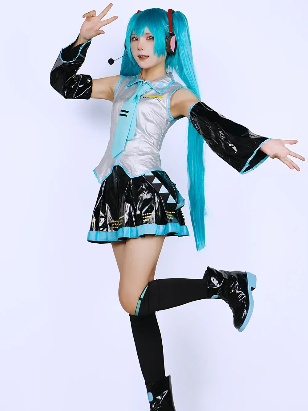 Cosplay Ensemble Complet En Cuir Argenté Tissu Costume  Cosplay Chapeaux Costume Tenue JK Robe De Marin Lycée Uniforme