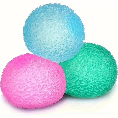 1Y-Fun Multicolor Ice Ball Squeeze Toy, Soft Pop & Pinch Sensory Fidget for Stress Relief, Cute Halloween Christmas Gift