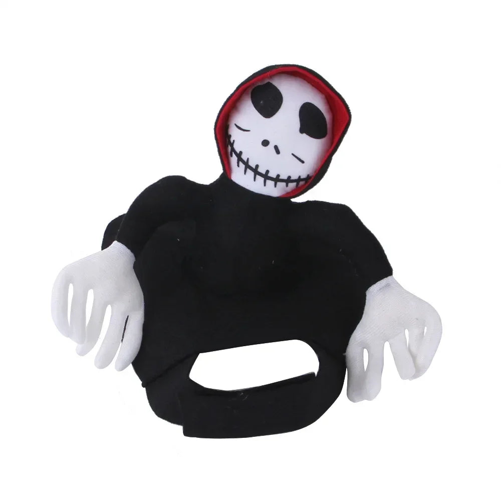 Halloween Pet Dog Costume Skeleton Reaper Rider Style Dog Cosplay Clothes Funny Riding Outfit Medium Large Dogs Party Dress‑up