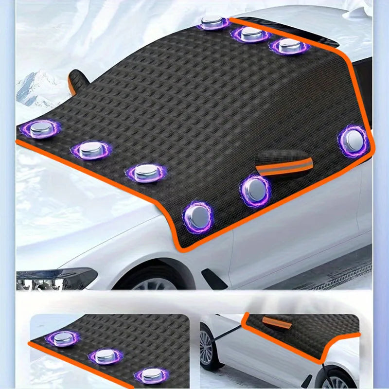 Winter Car Window Snow Cover Large Size Magnetic Car Windshield Snow Cover Anti Freeze Snow Windshield Covers Glass Sun Visor