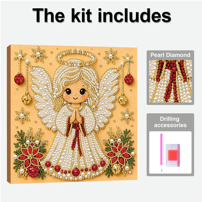 Christmas Decor DIY Santa Claus Snowman 3D Pearl Painting Diamond Art Kits for Beginners 20*20CM for Home Wall Decoration Gift