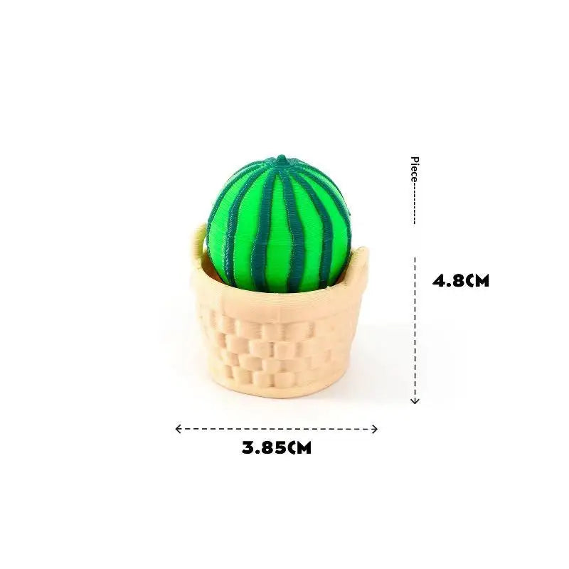 Fidget Clicker Decompression Toy 3D Printed Cute Fruit Shape Creative Anti-Stress Sensory Toy for Kids Adults Stocking Stuffer