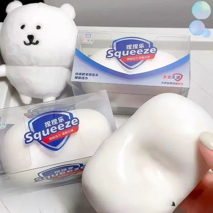 Squishy Soap Stress-Relief Fidget Toy Soft Simulated Soap Squeeze Toy Anti-Anxiety Slow Rebound Relaxing Toy Decompression Gift