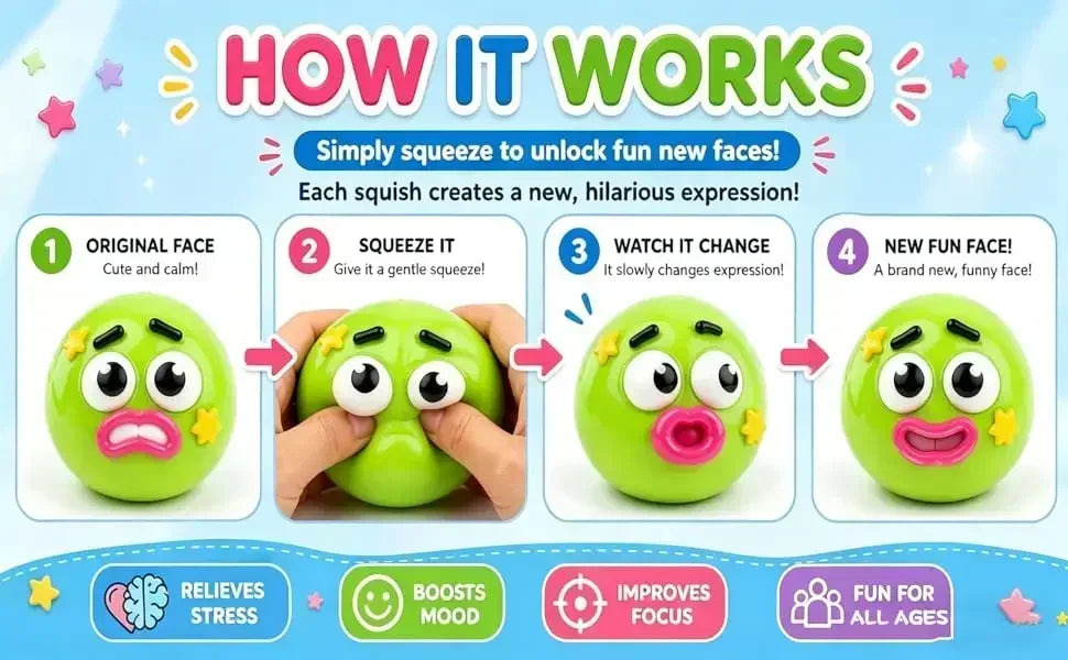 2026 NEW Smushers Squishy, Curiosities Dog Face Swap Squishy Toy, Soft Moldable Cute Slow Rise Squeeze Toy, Relaxing Sensory