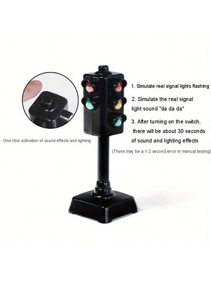Mini Traffic Signs Road Light Block,Children Safety Education Kids' Puzzle Traffic Light Toy, Kids' Gift