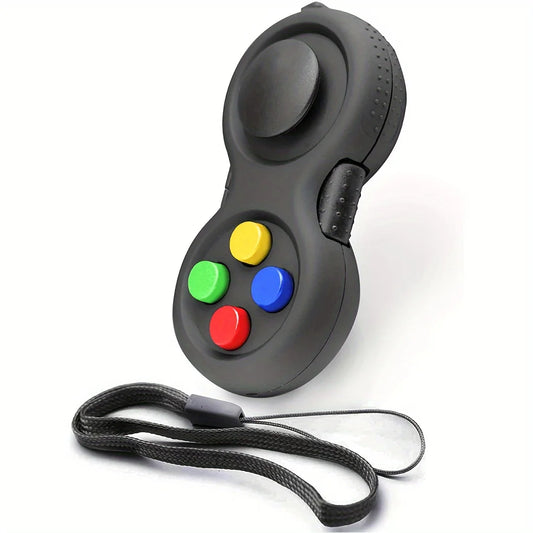 Fidget Pad with 8 Fidget Functions, Fidget Controller Stress Reducer, Toy Cube Relieves Stress and Anxiety