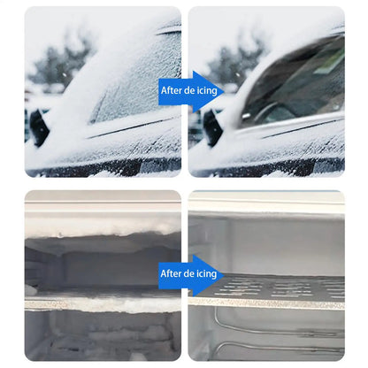 Freezer Frost Remover 100/120ml Fridge Freezer Defrosting Spray Ice Removal Spray Quickly Removes Ice Buildup Spray with Shovel