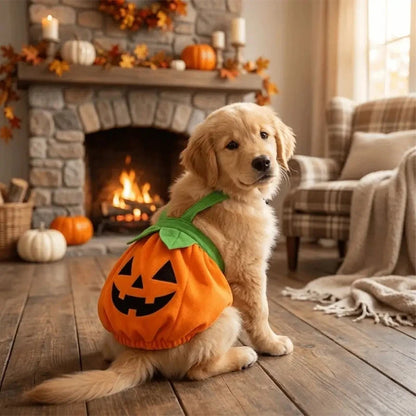 Halloween Pumpkin Pet Dress Funny Cosplay Costume For Small Dogs & Cats Cute Pumpkin  Skirt For Teddy & Kitten Halloween Outfit