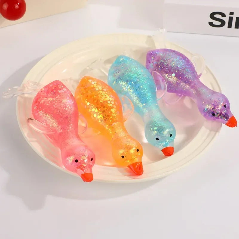 Squishy Duck Goose Stretch Fidget Toy, Cute Animal Vent Squeeze Toy, Antistress Decompression Gift for All Ages