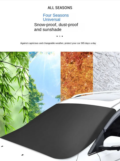 Car Magnetic Snow Shield Winter Front Windshield Cover Anti-frost Sun Protection Half Car Cover Insulated sunshade