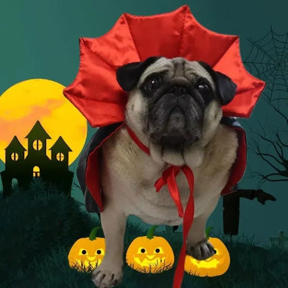 Cute Vampires Cloak Pet Halloween Costumes Kawaii Cosplay Outfit For Small Puppy Dog Cat Kitten Holiday Party Dress Accessory