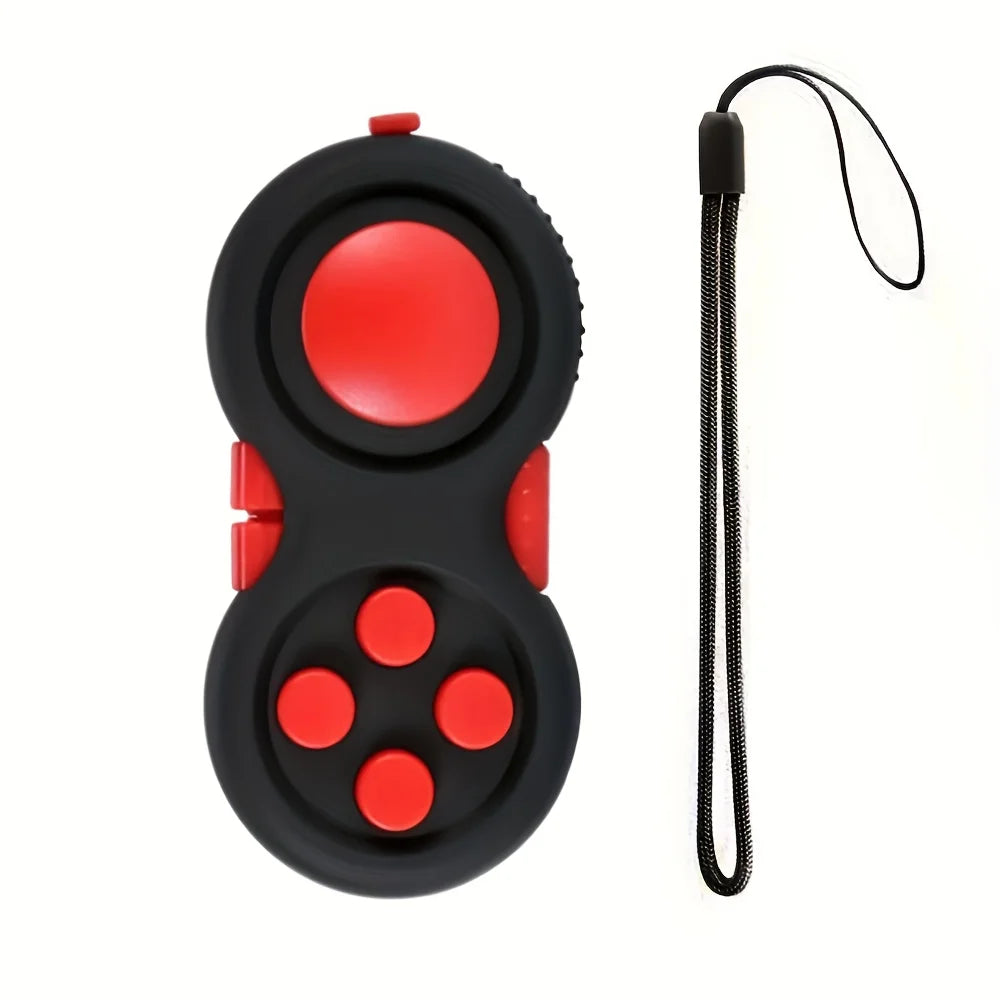Fidget Pad with 8 Fidget Functions, Fidget Controller Stress Reducer, Toy Cube Relieves Stress and Anxiety
