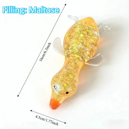 Squishy Duck Goose Stretch Fidget Toy, Cute Animal Vent Squeeze Toy, Antistress Decompression Gift for All Ages