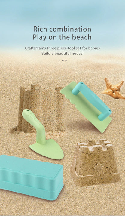 3 pieces of snow beach toy sand fun brick sand castle mold for winter and summer build snow outdoor children's birthday toy gift