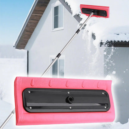 Snow Roof Rake with No-Scratch Head Foam Snow Broom Winter Snows Removal Tool Time Saving For Windshields Solar Panels