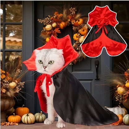 Halloween Dog Costumes Vampire Cape, Pet Cats Cosplay Costume Funny Clothes Cloak, Dog Mantle Apparel for Halloween Party